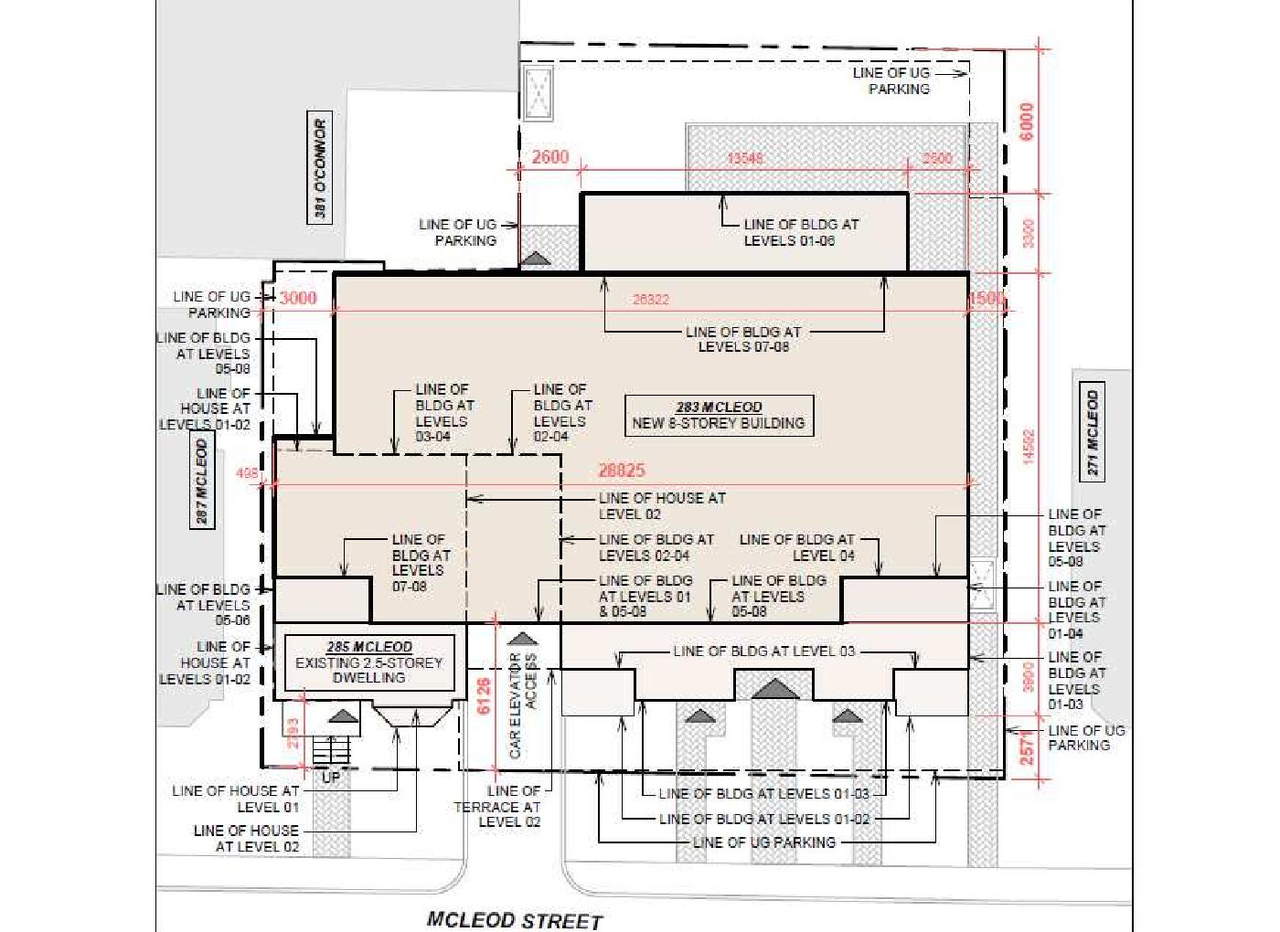 Construction site plan for project from page 11 of the file '2021-08-19 - Planning Rationale and Design Brief - D01-01-21-0014'