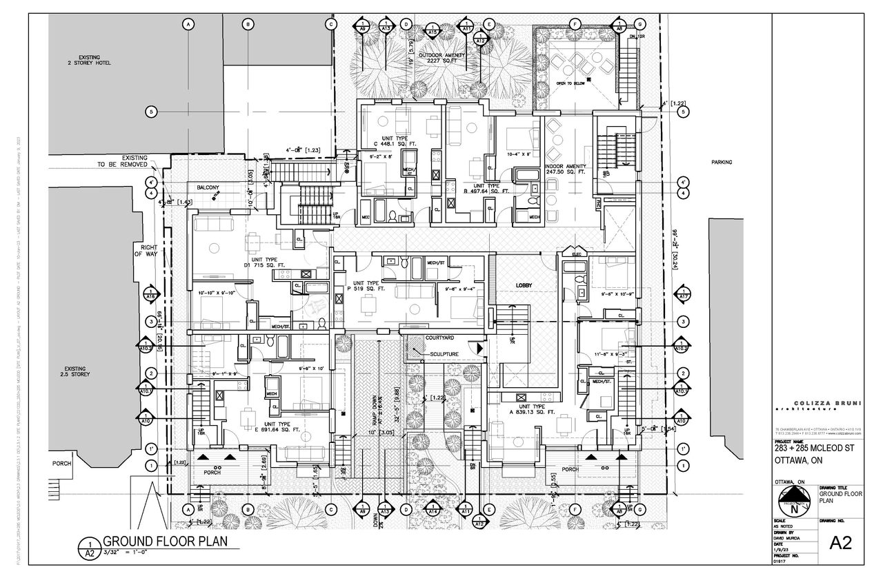 Floor plan for project from page 6 of the file '2023-01-13 - Floor Plans - D01-01-21-0014'
