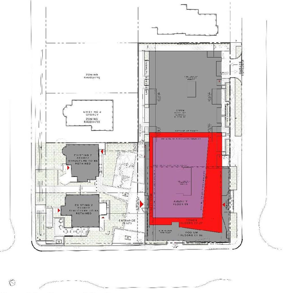 Construction site plan for project from page 3 of the file '2023-08-01 - Design Brief Revision No 2 - D01-01-21-0015'