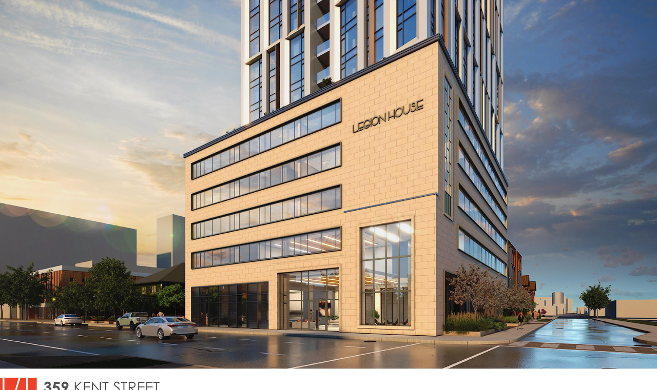 Rendering of building from page 6 of the file '2023-08-01 - Rendered Views - D01-01-21-0015'