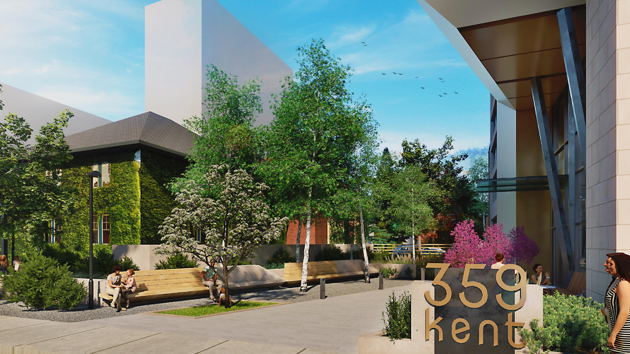 Rendering of building from page 13 of the file '2023-03-20 - Rendered Views - D01-01-21-0015'