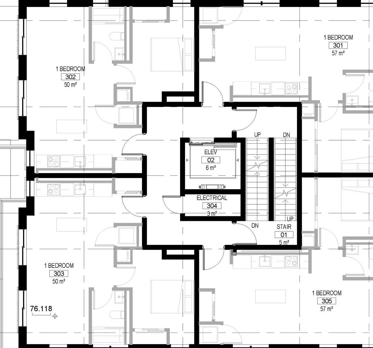 Floor plan for project from page 4 of the file '2021-09-15 - Floor Plans and Building Elevations - D01-01-21-0016'