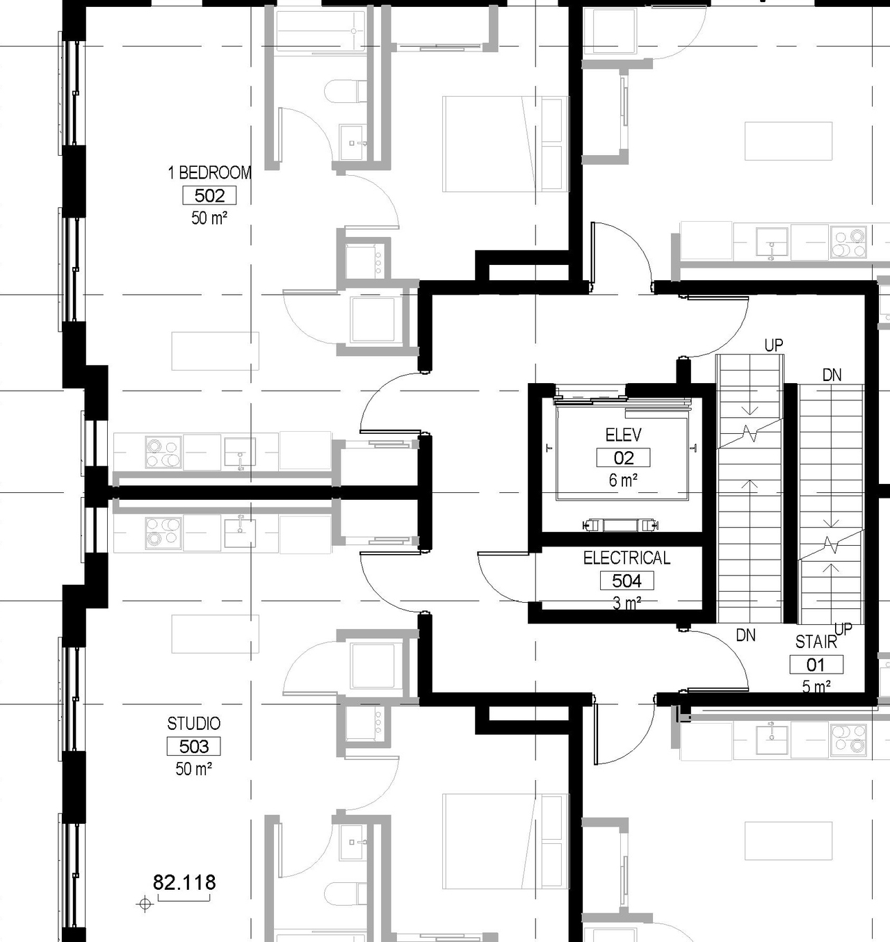 Floor plan for project from page 6 of the file '2021-09-15 - Floor Plans and Building Elevations - D01-01-21-0016'