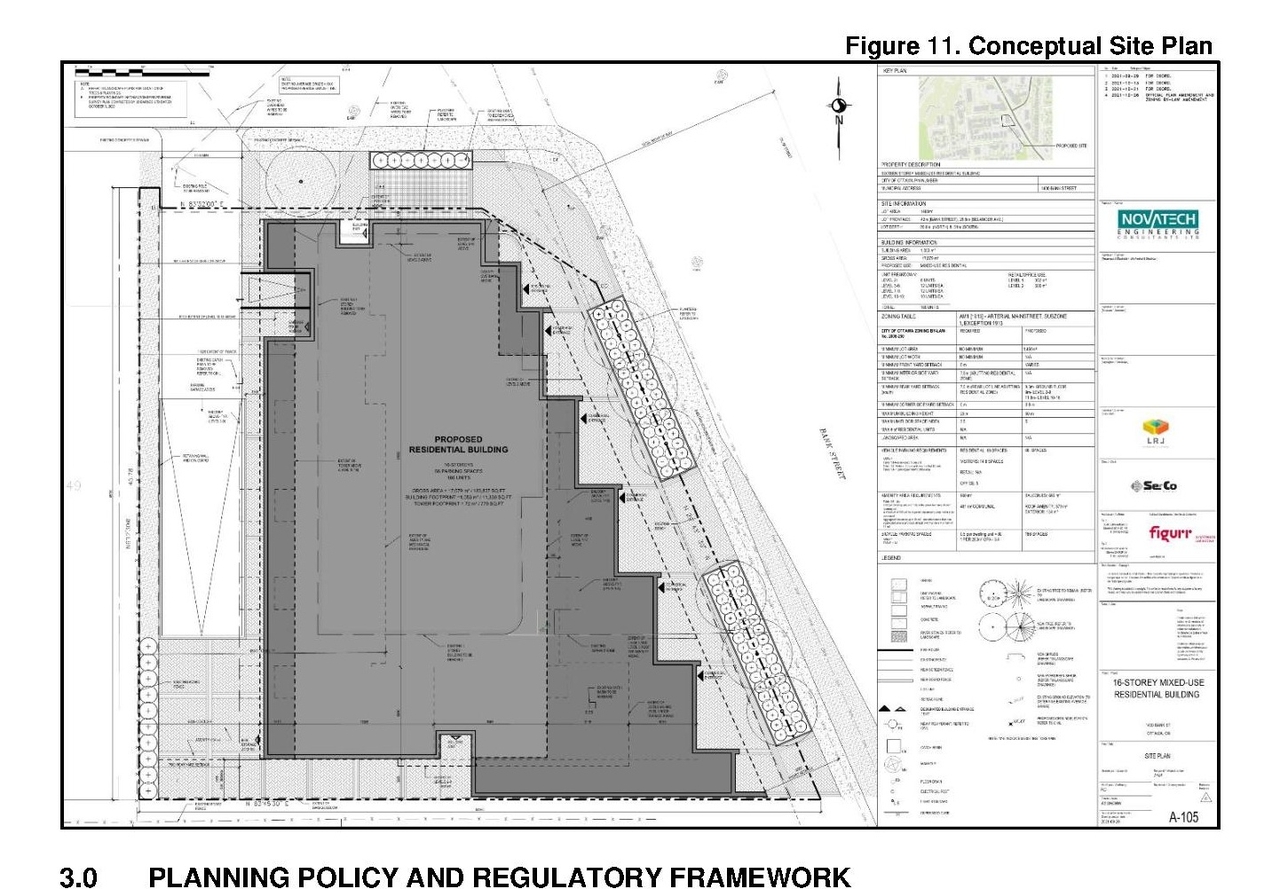Construction site plan for project from page 16 of the file '2021-11-24 - Planning Rationale Design Brief - D01-01-21-0026'
