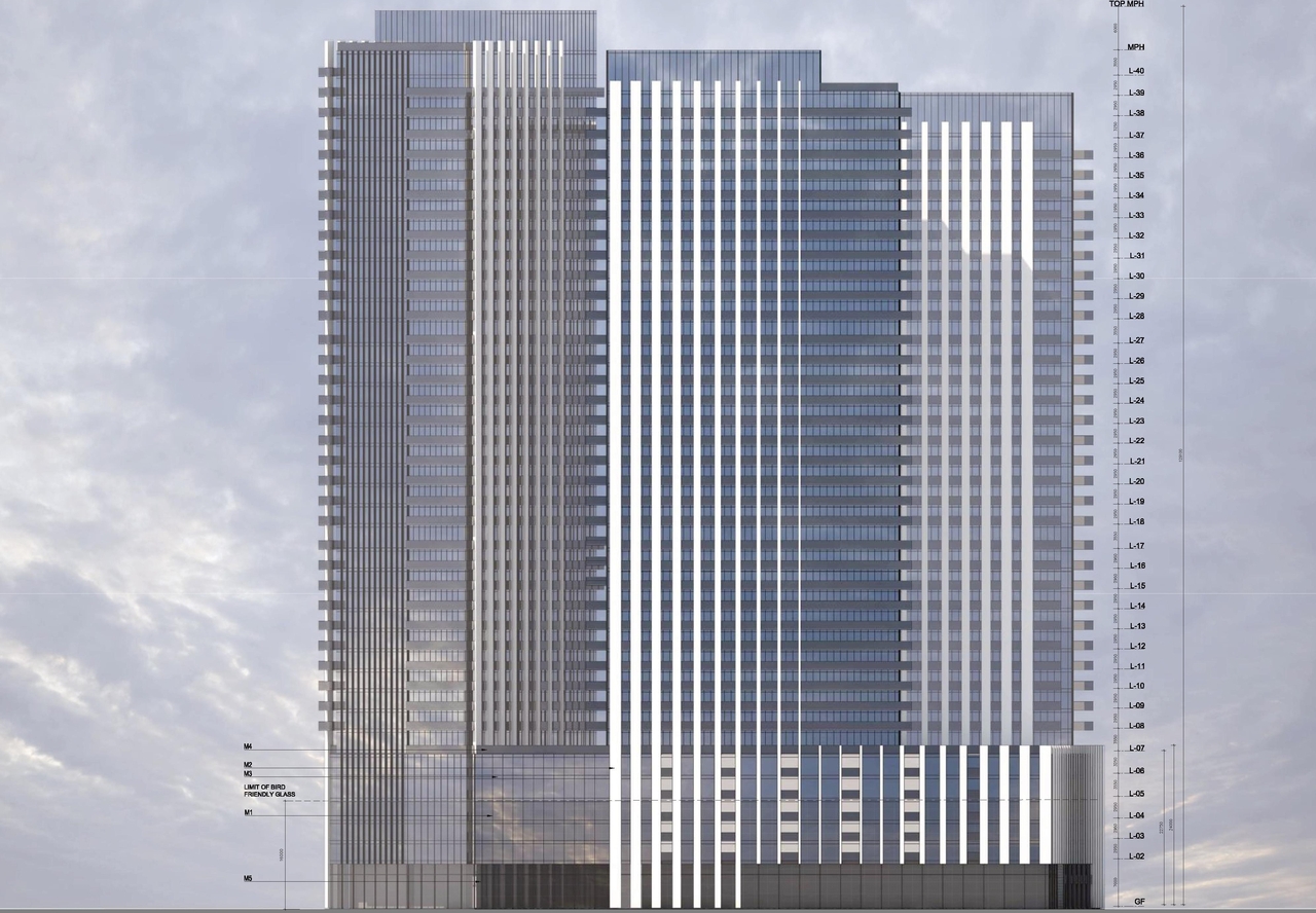 Rendering of building from page 43 of the file '2022-03-30 - UDRP Presentation - D01-01-22-0001'