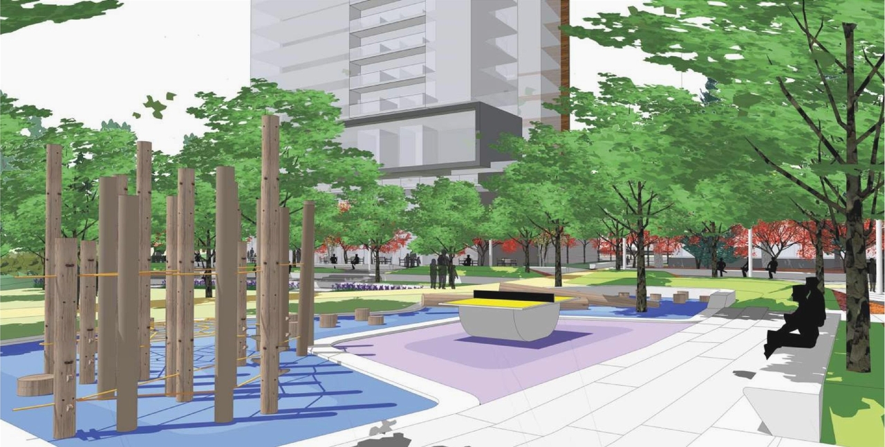 Rendering of building from page 15 of the file '2023-12-21 - Urban Design Review Drawing Package - D01-01-22-0004'