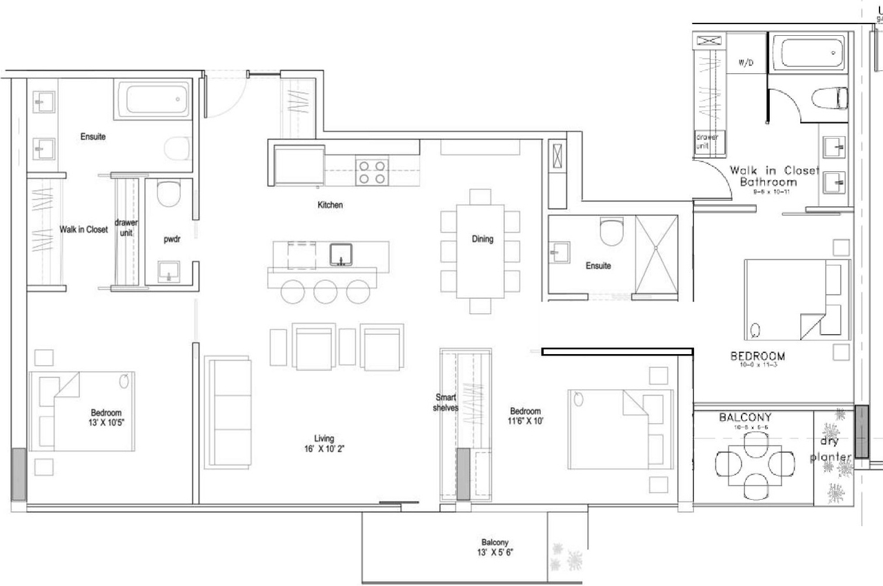 Floor plan for project from page 29 of the file '2023-12-21 - Urban Design Review Drawing Package - D01-01-22-0004'