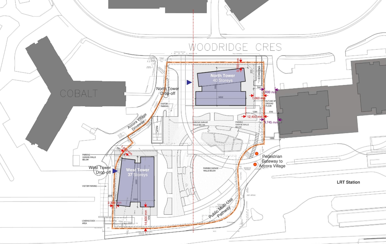 Construction site plan for project from page 7 of the file '2023-12-21 - Urban Design Review Drawing Package - D01-01-22-0004'