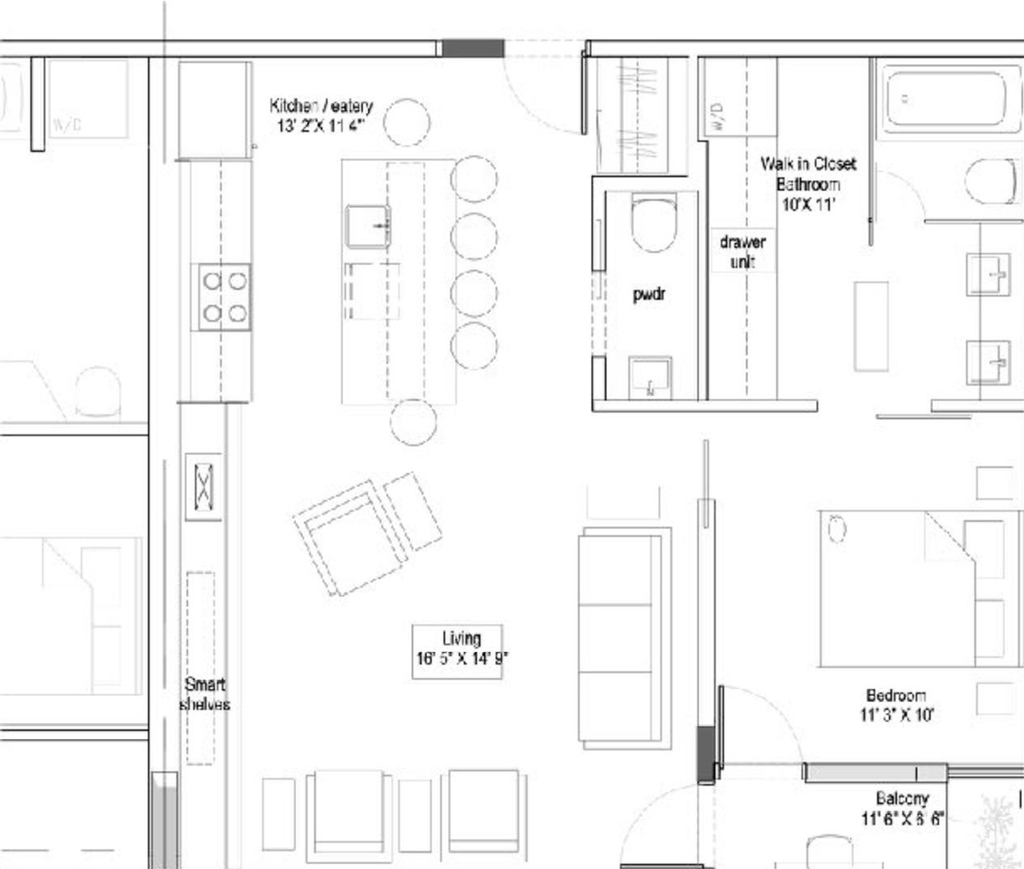 Floor plan for project from page 15 of the file '2022-12-02 - Drawings and Design Studies - D01-01-22-0004'