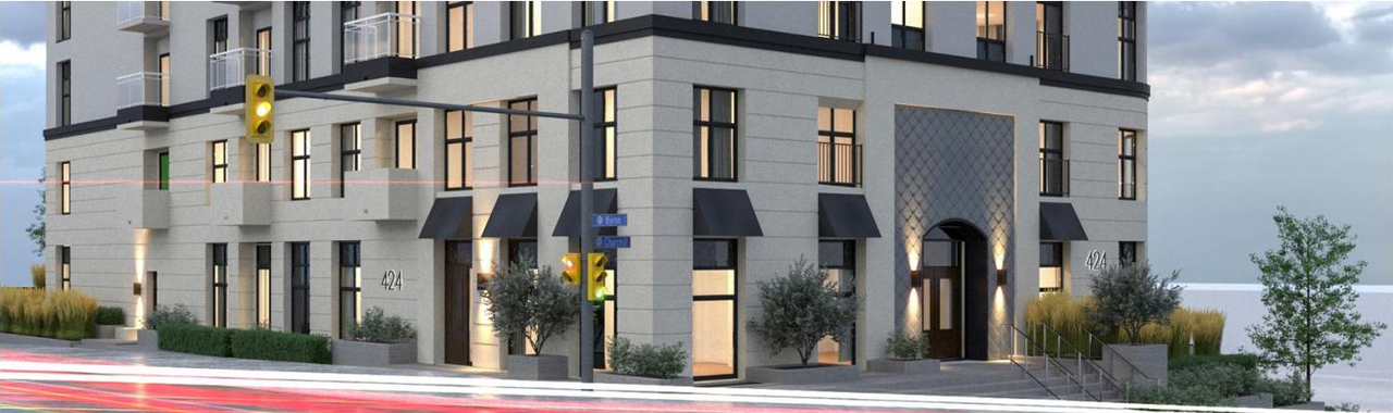 Rendering of building from page 20 of the file '2022-10-25 - Planning Rationale and Design Brief -D01-01-22-0011'