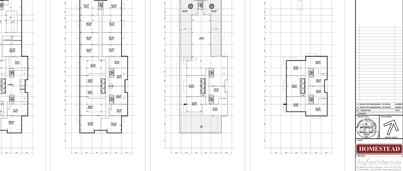 Construction site plan for project from page 3 of the file '2023-06-27 - Floor Plans - D01-01-22-0012'