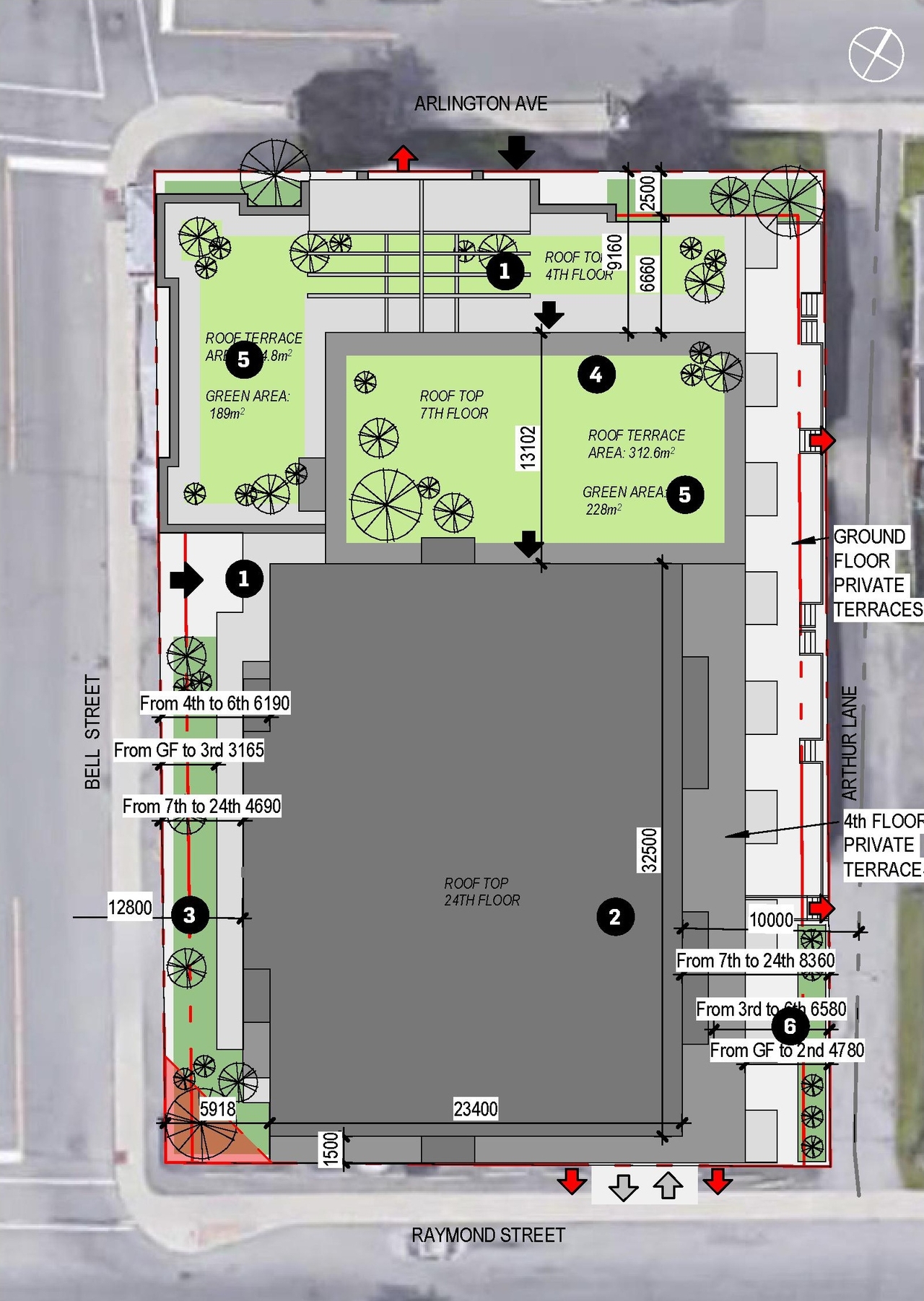 Construction site plan for project from page 20 of the file '2023-06-07 - Design Brief and Architectural Brochure - D01-01-23-0004'