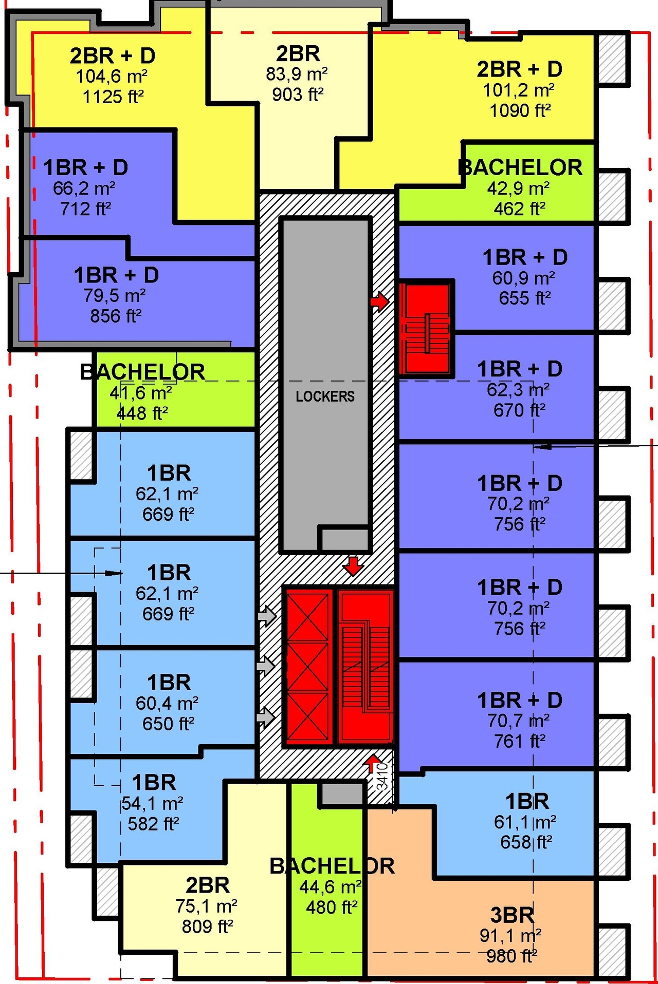 Floor plan for project from page 34 of the file '2023-06-07 - Design Brief and Architectural Brochure - D01-01-23-0004'