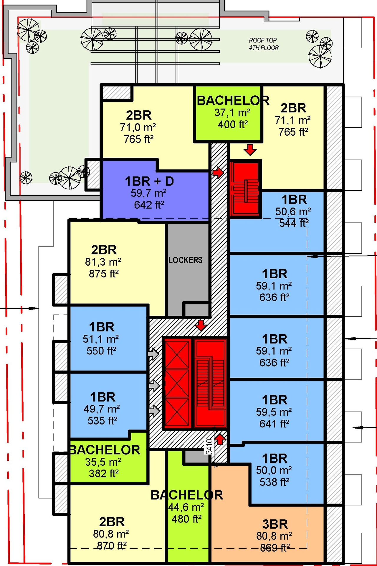 Floor plan for project from page 37 of the file '2023-06-07 - Design Brief and Architectural Brochure - D01-01-23-0004'
