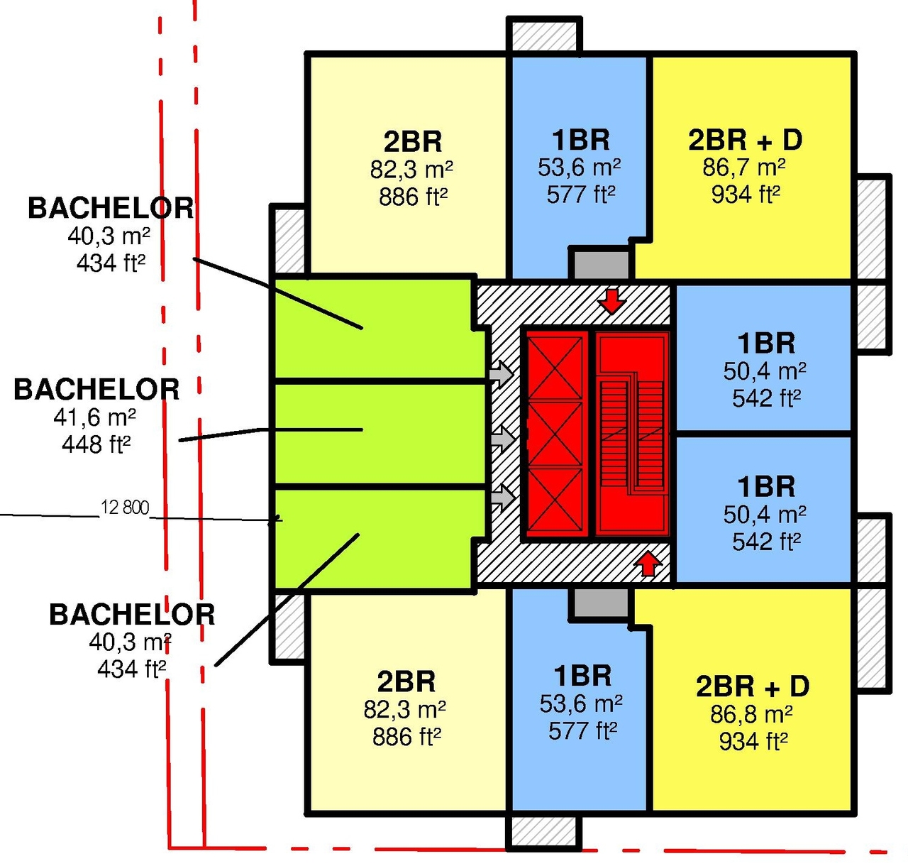 Floor plan for project from page 39 of the file '2023-06-07 - Design Brief and Architectural Brochure - D01-01-23-0004'