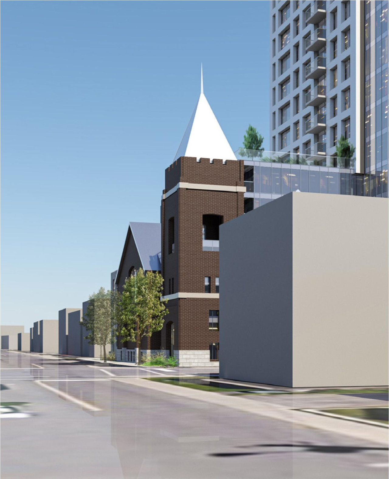 Rendering of building from page 56 of the file '2023-06-07 - Design Brief and Architectural Brochure - D01-01-23-0004'