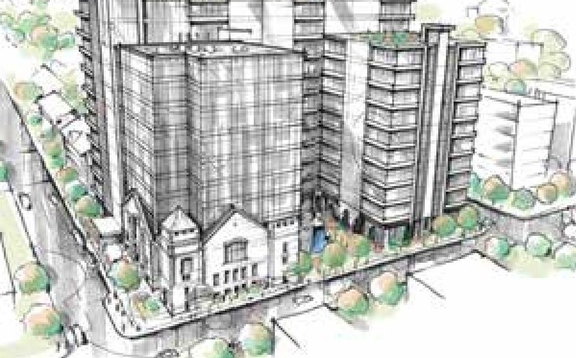 Rendering of building from page 18 of the file '2023-05-03 - Design Brief - D01-01-23-0004'