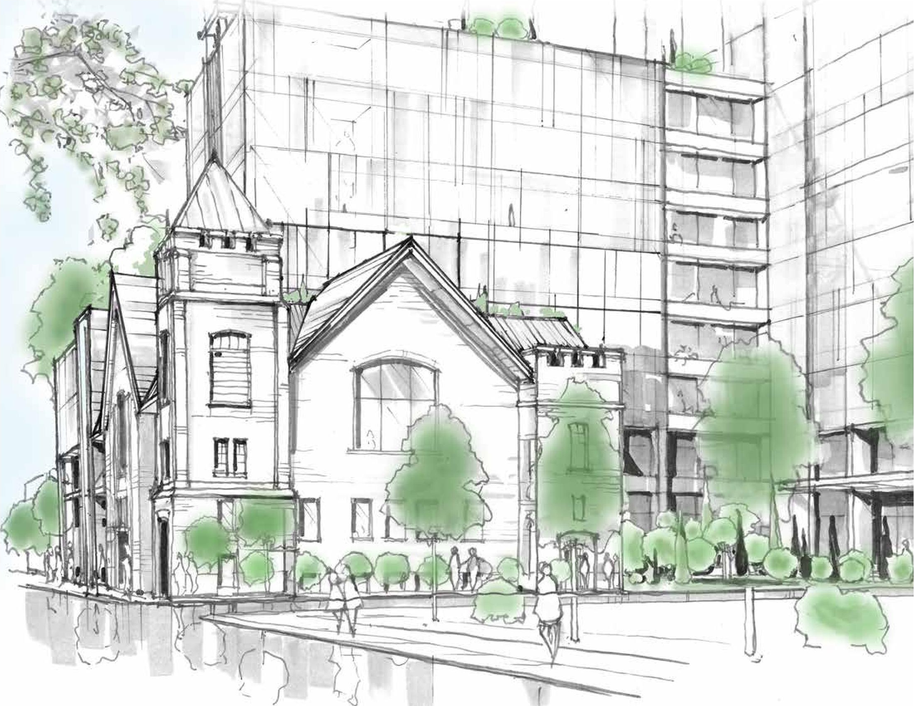 Rendering of building from page 29 of the file '2023-05-03 - Design Brief - D01-01-23-0004'