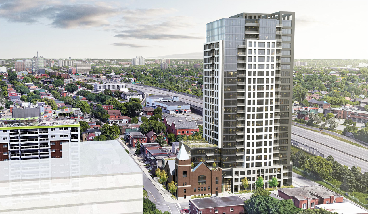 Rendering of building from page 51 of the file '2023-09-18 - Architectural Design Brief - D01-01-23-0004'