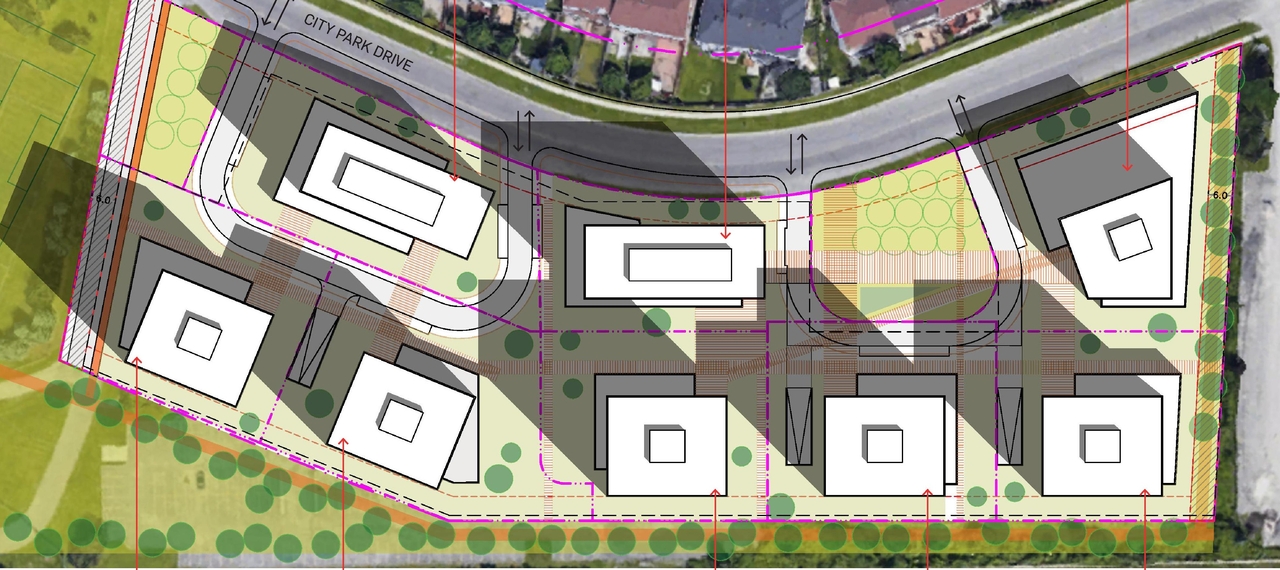 Construction site plan for project from page 18 of the file '2023-06-20 - City Park revised design brief - D01-01-23-0005'