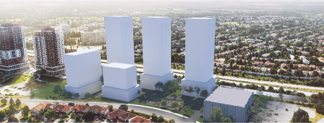 Rendering of building from page 13 of the file '2025-06-23 - Design Brief - D01-01-23-0005 and D02-02-23-0033'