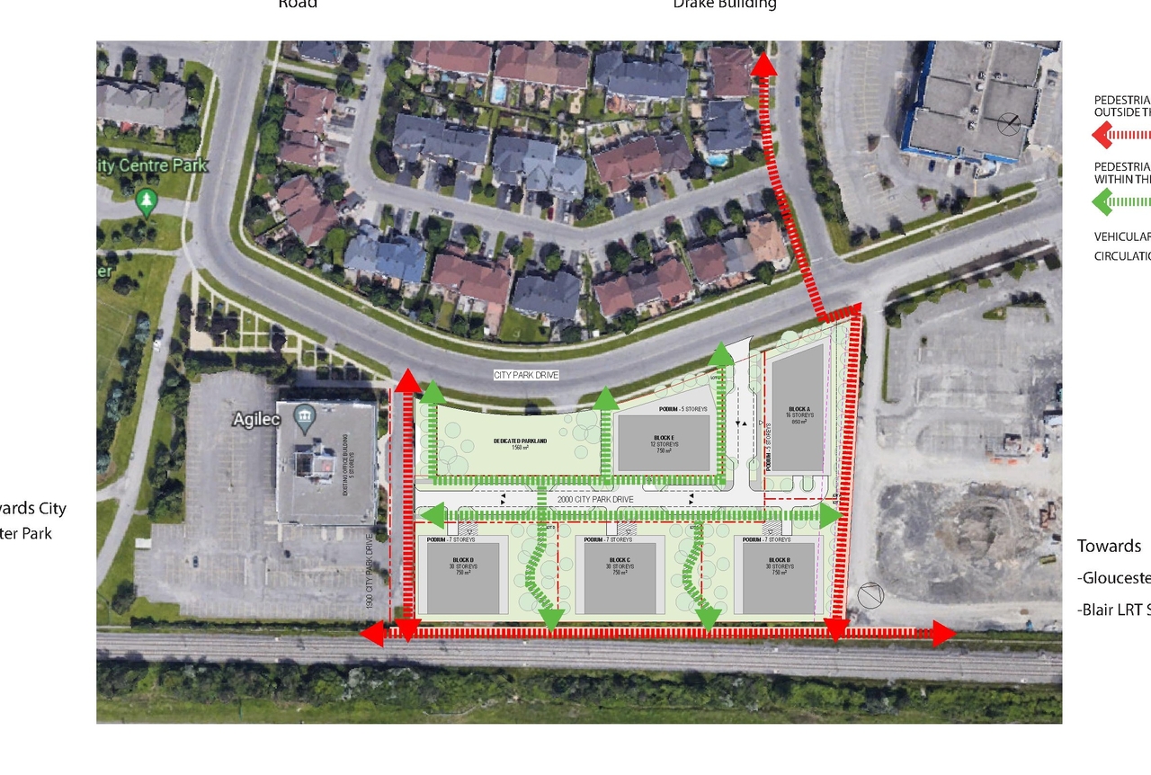 Construction site plan for project from page 14 of the file '2025-06-23 - Design Brief - D01-01-23-0005 and D02-02-23-0033'