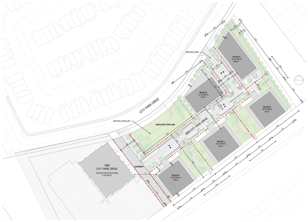 Construction site plan for project from page 19 of the file '2025-06-23 - Design Brief - D01-01-23-0005 and D02-02-23-0033'