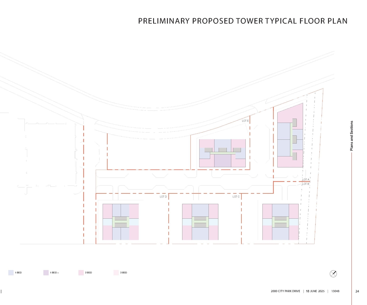 Floor plan for project from page 24 of the file '2025-06-23 - Design Brief - D01-01-23-0005 and D02-02-23-0033'