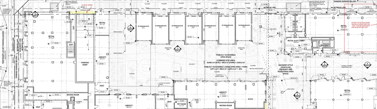 Construction site plan for project from page 2 of the file '2024-05-28 - Site and Ground Floor Plan with Notes - D01-01-23-0008'