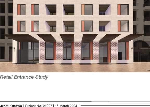 Rendering of building from page 10 of the file '2024-03-21 - Design Brief - D01-01-23-0008'