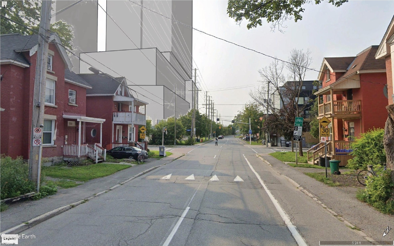 Rendering of building from page 22 of the file '2024-03-21 - Design Brief - D01-01-23-0008'