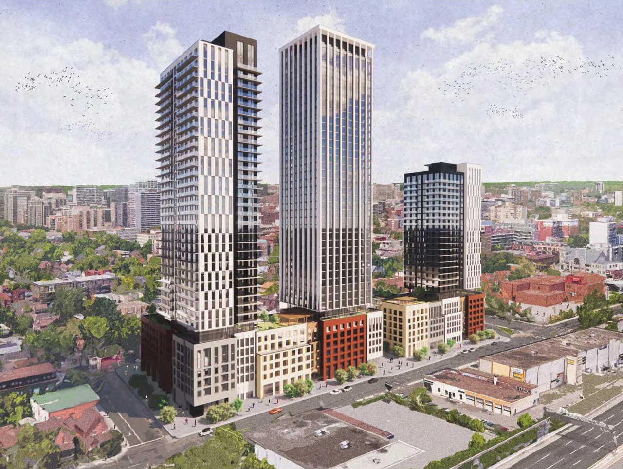 Rendering of building from page 1 of the file '2023-05-29 - Planning Rationale and Design Brief - D01-01-23-0008'