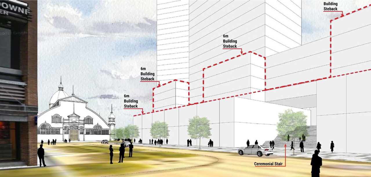 Rendering of building from page 27 of the file '2023-07-06 - UDRP Package (Review 1 of 2) - D01-01-23-0009, D02-02-23-0047'