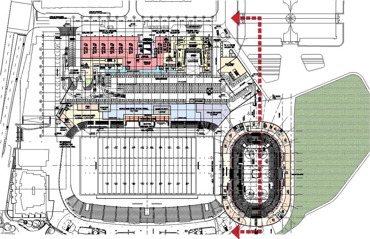 Construction site plan for project from page 58 of the file '2023-07-06 - UDRP Package (Review 1 of 2) - D01-01-23-0009, D02-02-23-0047'