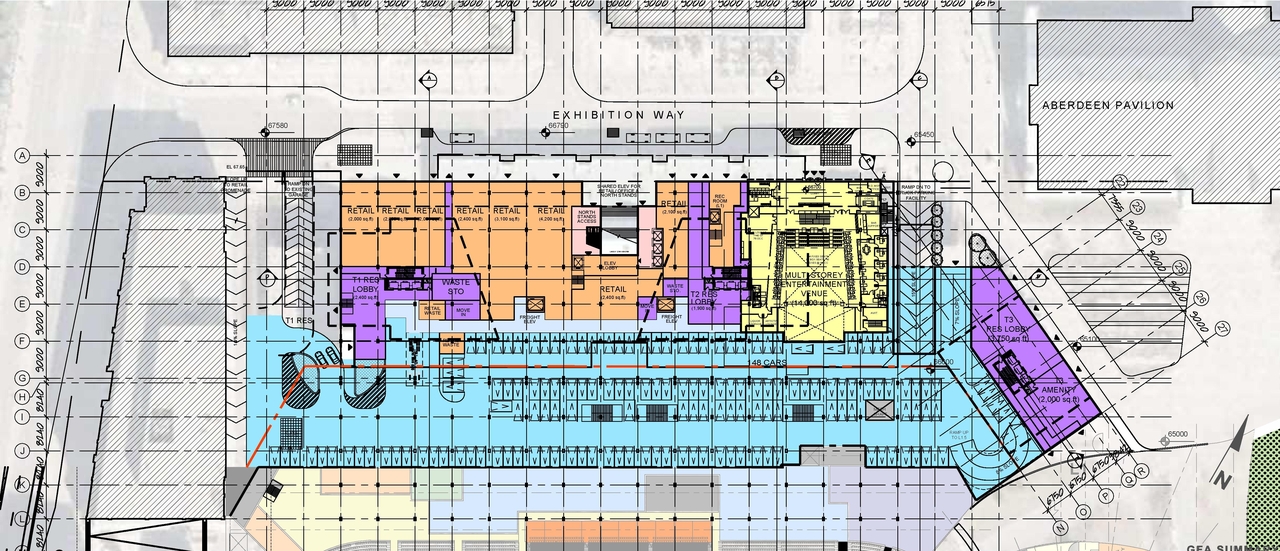 Construction site plan for project from page 65 of the file '2023-07-06 - UDRP Package (Review 1 of 2) - D01-01-23-0009, D02-02-23-0047'