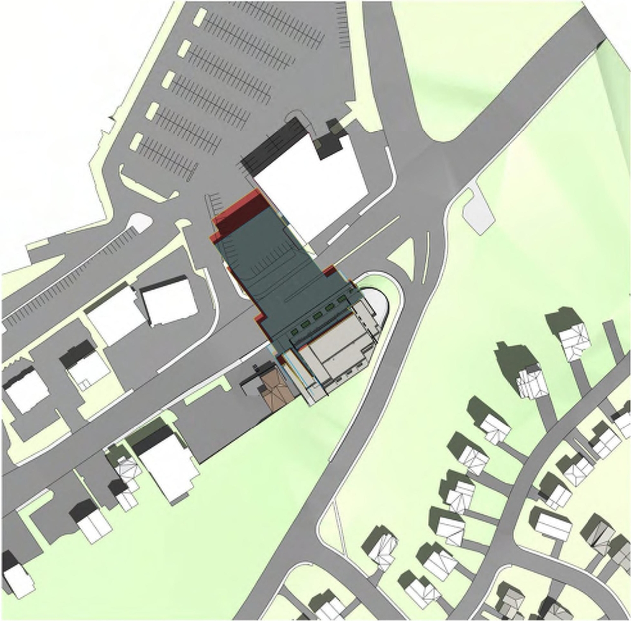Construction site plan for project from page 28 of the file '2024-03-19 - Urban Design Review Panel Slide Deck - D01-01-23-0010'