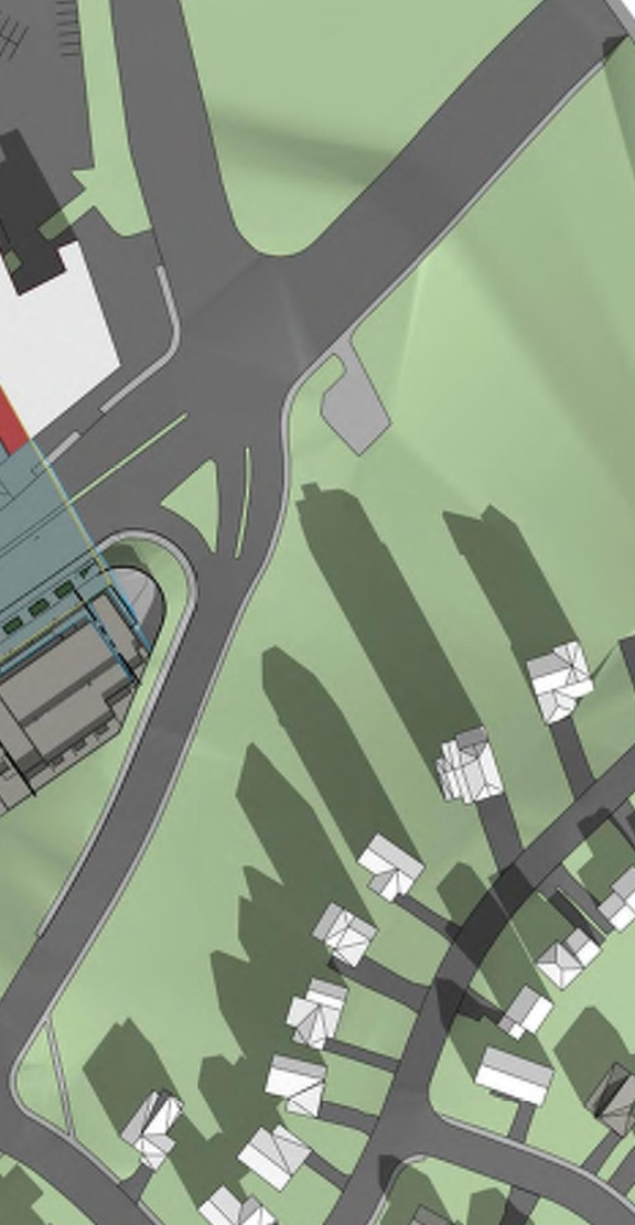 Construction site plan for project from page 29 of the file '2024-03-19 - Urban Design Review Panel Slide Deck - D01-01-23-0010'