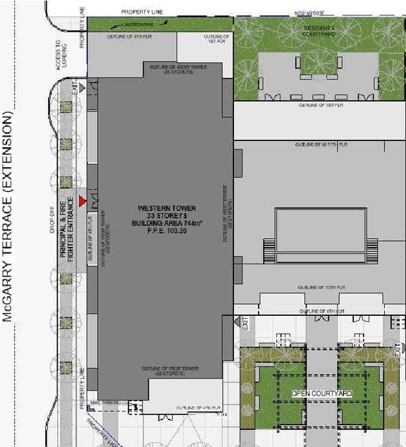 Construction site plan for project from page 22 of the file '2024-06-19 - Design Brief - D01-01-24-0014'