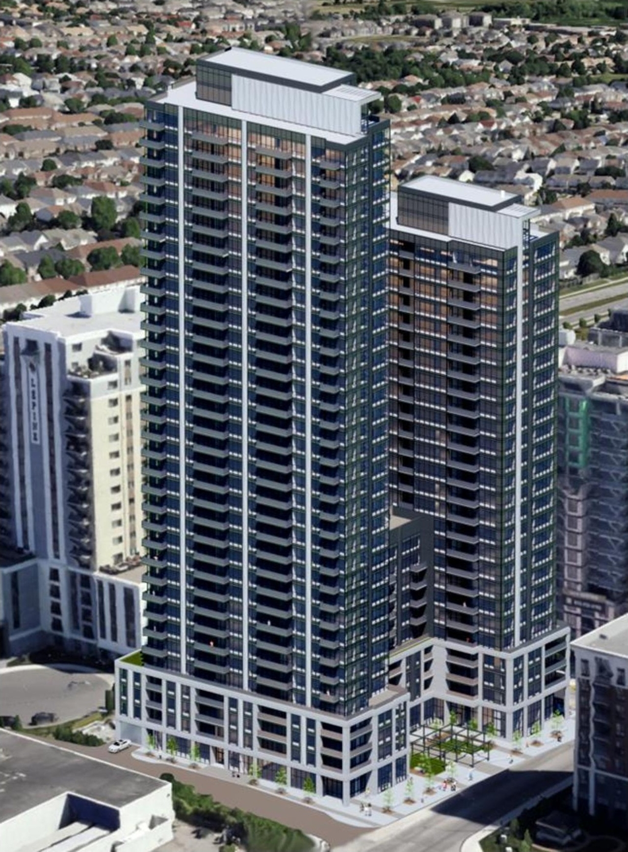 Rendering of building from page 24 of the file '2024-06-19 - Design Brief - D01-01-24-0014'