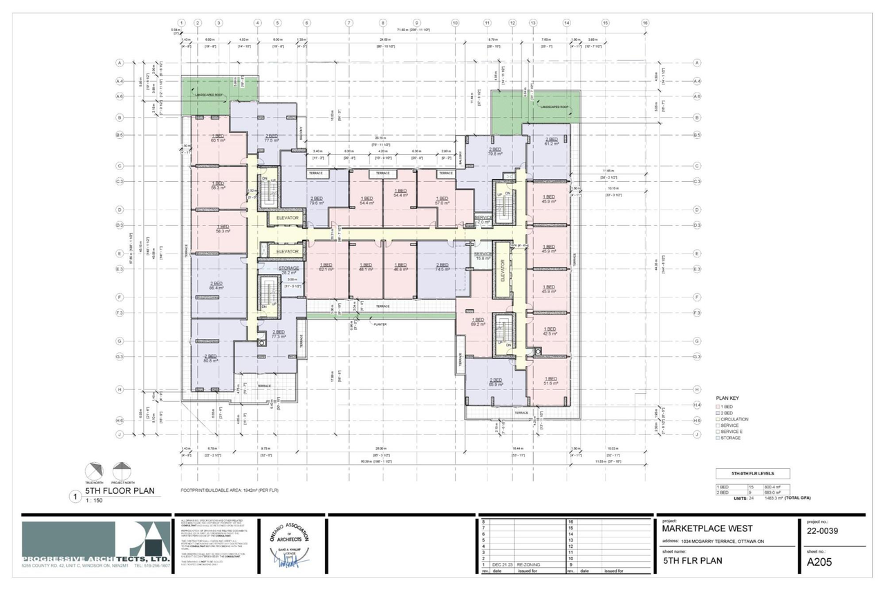 Construction site plan for project from page 45 of the file '2024-06-19 - Design Brief - D01-01-24-0014'