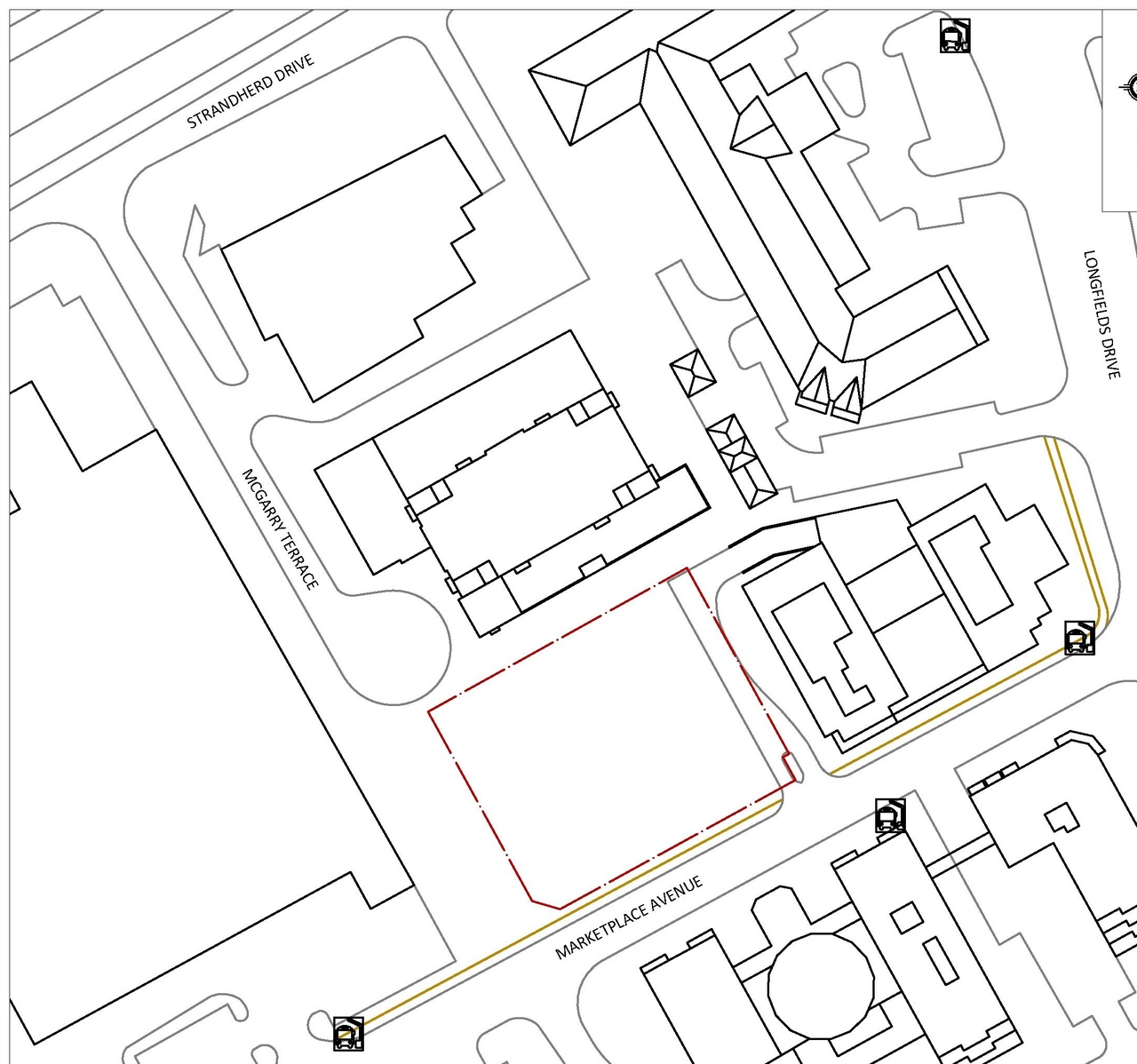 Construction site plan for project from page 70 of the file '2024-06-19 - Design Brief - D01-01-24-0014'