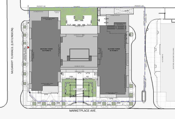 Construction site plan for project from page 22 of the file '2024-10-29 - URBAN DESIGN BRIEF- D01-01-24-0014'