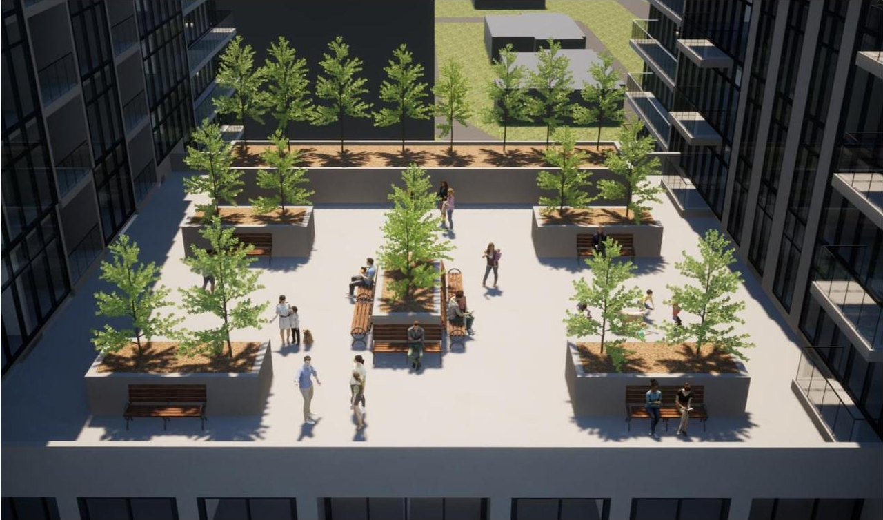 Rendering of building from page 26 of the file '2024-06-19 - Urban Design Review Panel Report - D01-01-24-0014'