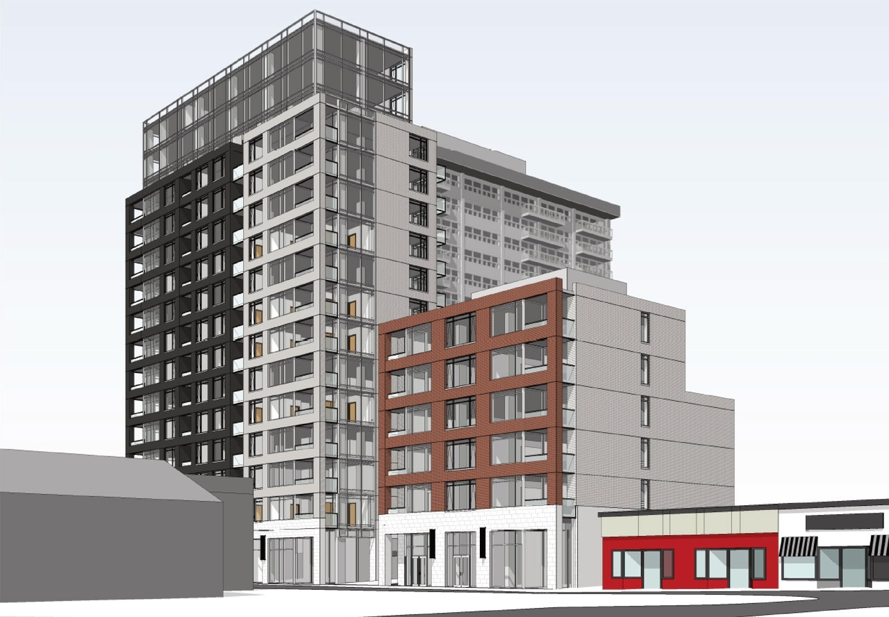 Rendering of building from page 11 of the file '2024-08-09 - Urban Design Review Panel Report - D01-01-24-0016'