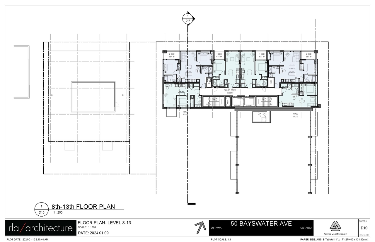 Floor plan for project from page 24 of the file '2024-08-09 - Urban Design Review Panel Report - D01-01-24-0016'