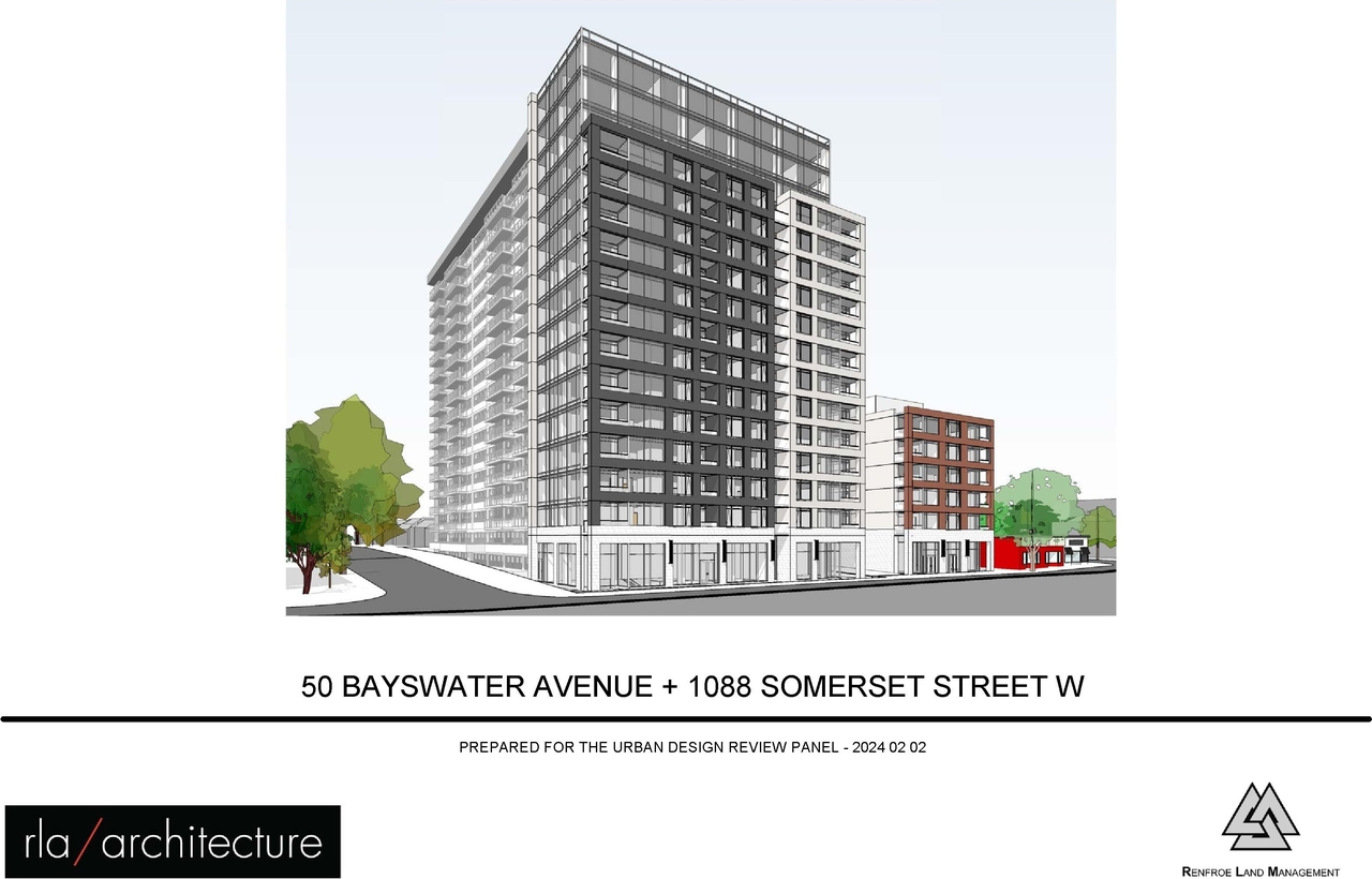 Rendering of building from page 3 of the file '2024-08-09 - Urban Design Review Panel Report - D01-01-24-0016'