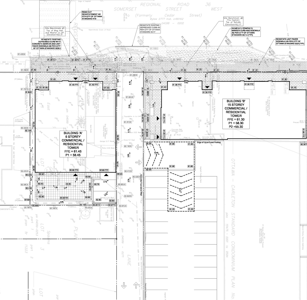 Construction site plan for project from page 47 of the file '2024-08-09 - Urban Design Review Panel Report - D01-01-24-0016'