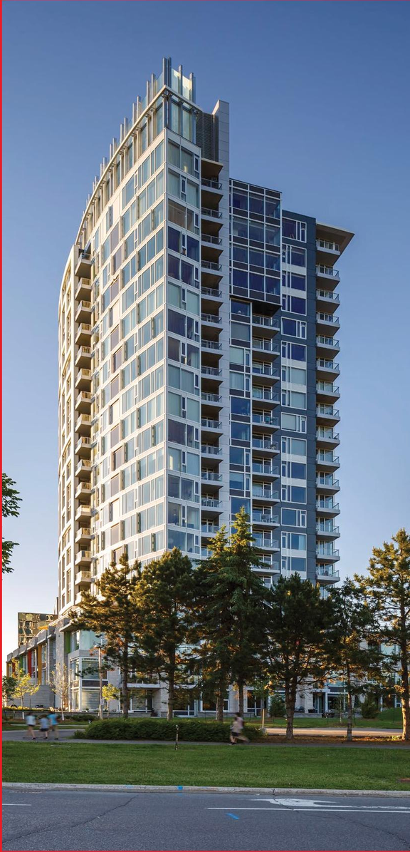 Rendering of building from page 30 of the file '2025-03-18 - Urban Design Brief - D01-01-24-0021'