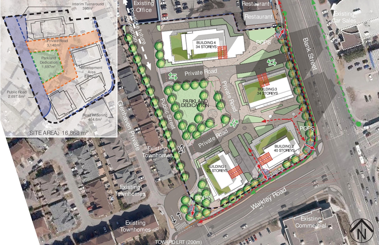 Construction site plan for project from page 22 of the file '2025-04-04 - Revised Design Brief - D01-01-24-0021'