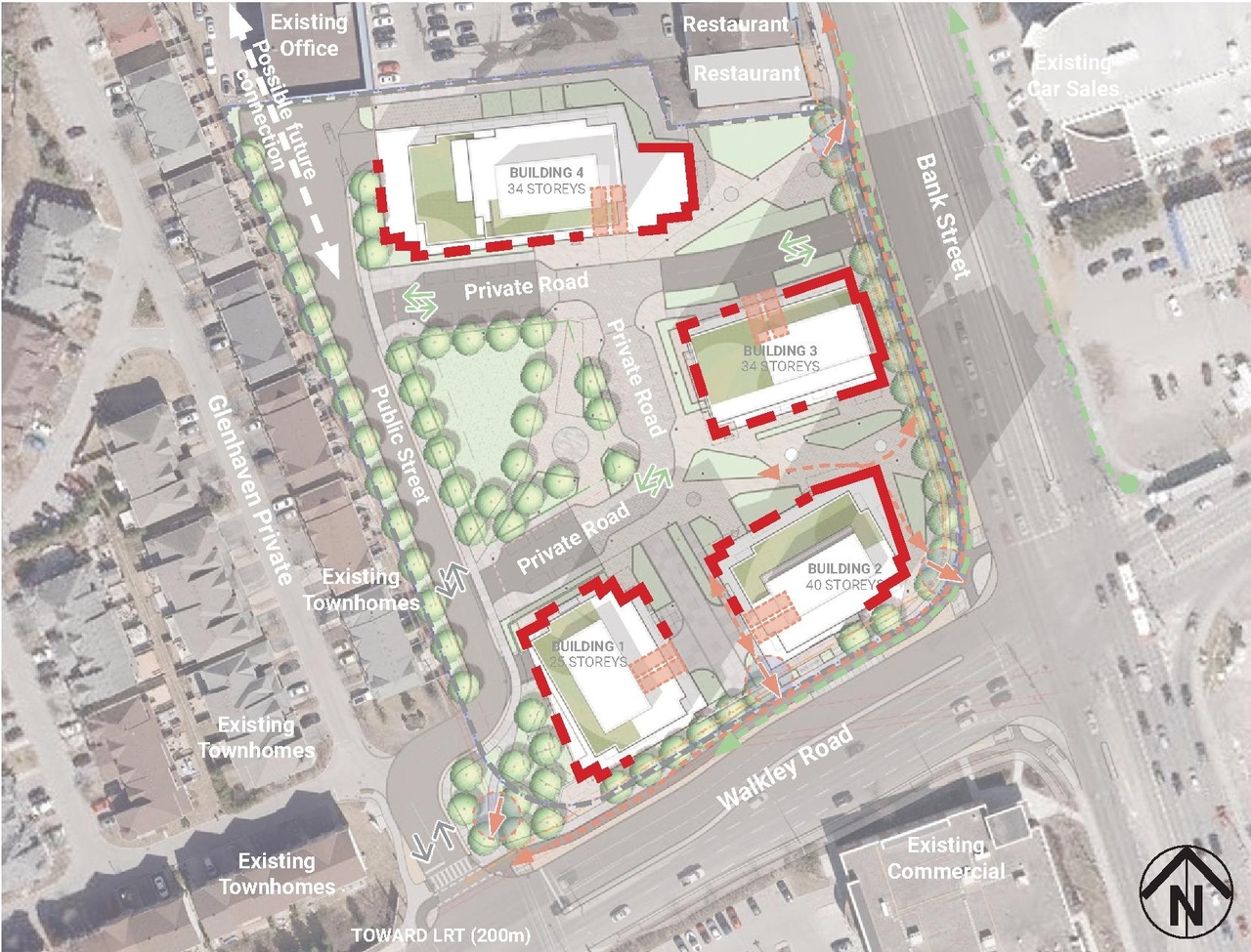 Construction site plan for project from page 33 of the file '2025-04-04 - Revised Design Brief - D01-01-24-0021'